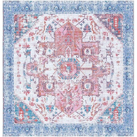 Safavieh 6 ft. 7 in. x 6 ft. 7 in. Serapi Power Loomed Square Area Rug Rust & Blue SEP553P-7SQ